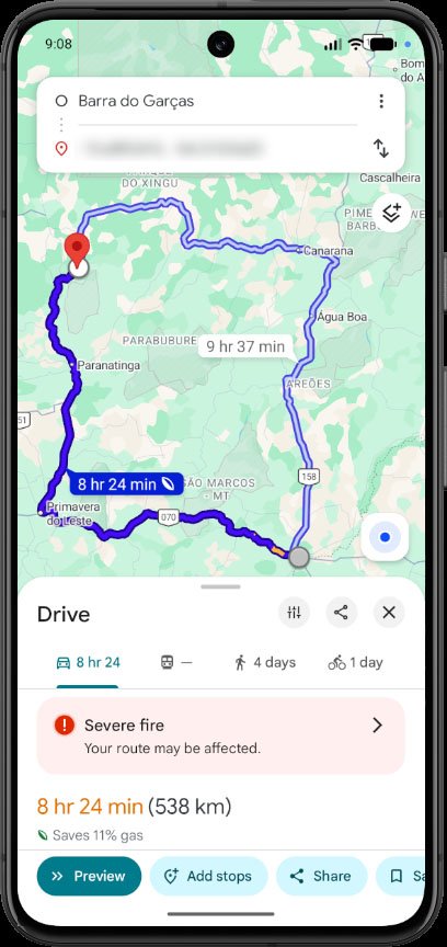 Roteiro de acesso ao imóvel pelo Google Maps
