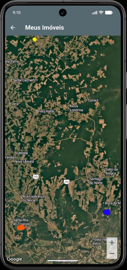 Mapa geral com todos os imóveis cadastrados